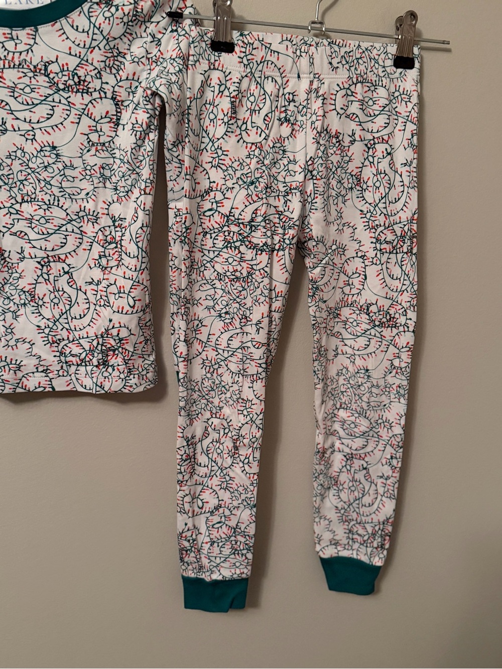 Lake White Holiday Light Print Pajama Set - Picture 3 of 4
